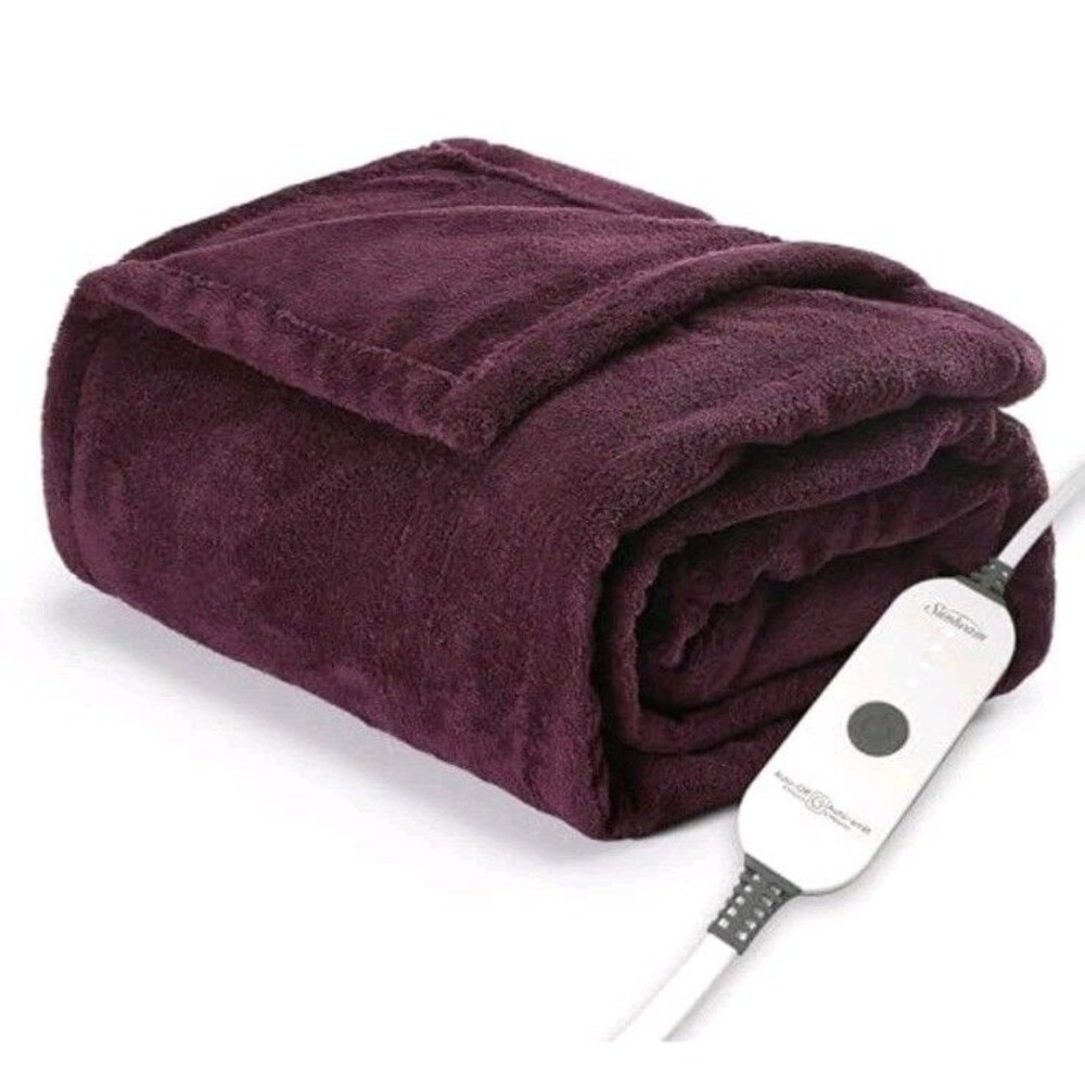 Sunbeam Electric Royal Luxe Microplush Heated Blanket 12 Heat Settings 50x60 NEW